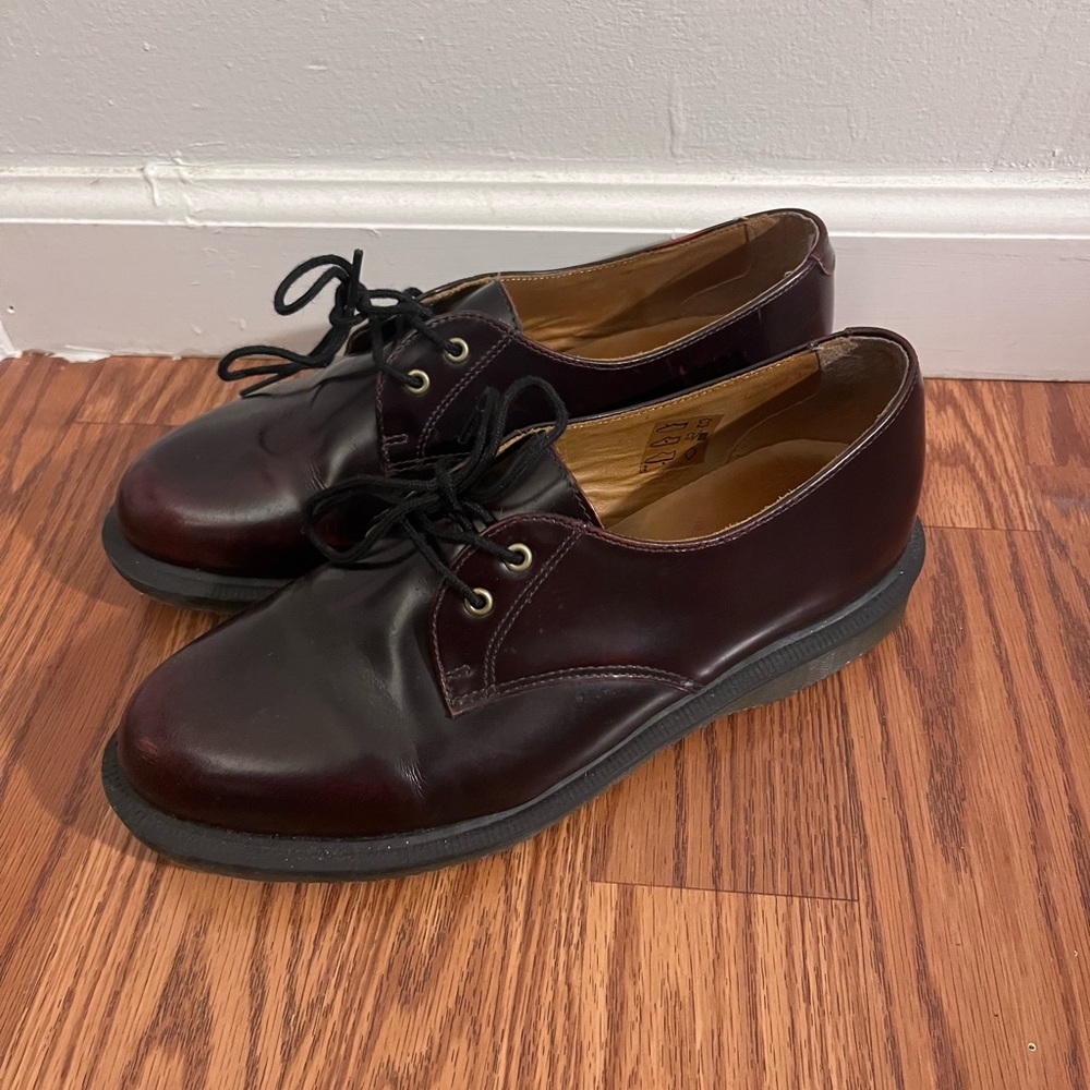 Rare Dr. Martens Cherry Red Oxford 1461 Leather Loafers